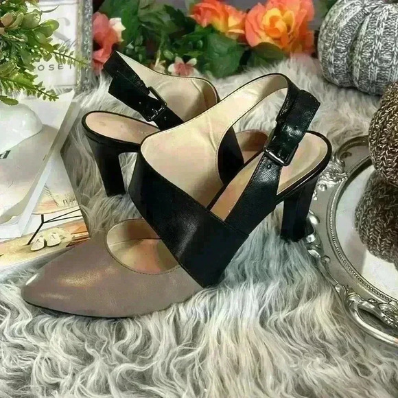 Franco Sarto Trish Leather Sling Back 3.5 Inch Heel Pointed Toe, 8M - Picture 8 of 8